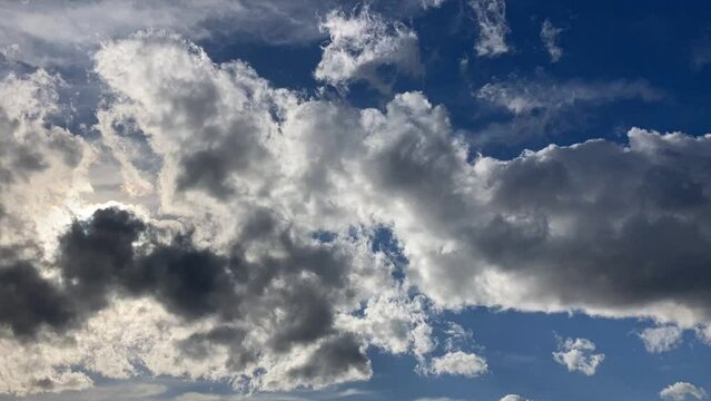 北海道の11月の青空と雲　タイムラプス