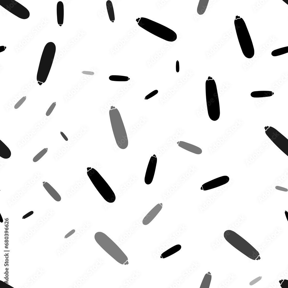 Poster seamless vector pattern with zucchini symbols, creating a creative monochrome background with rotate