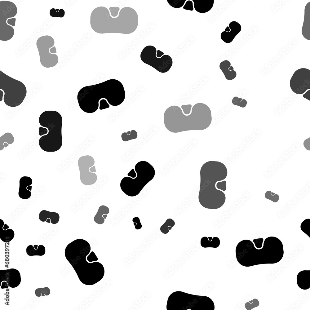 Poster seamless vector pattern with diving goggles symbols, creating a creative monochrome background with 