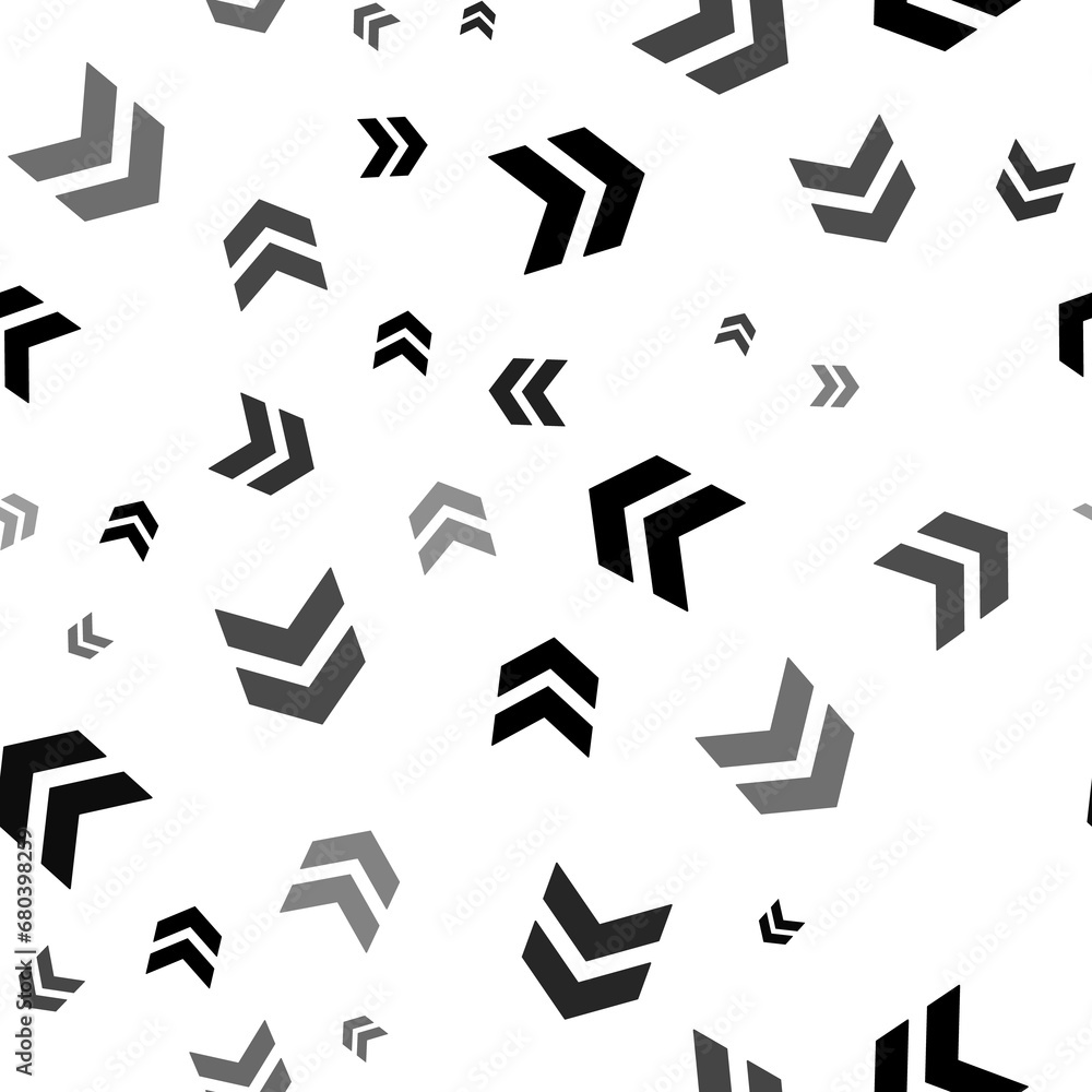 Poster seamless vector pattern with double arrow symbols, creating a creative monochrome background with ro
