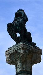 Lion Statue on the Square Place d Armes in the Capital of Luxemburg
