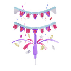 happy new year with confetti