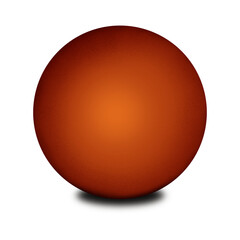 Metallic Ball with Shadow Isolated on White