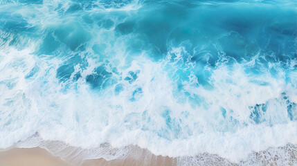 Fototapeta na wymiar Aerial View of a Wave in the Ocean. Generative Ai