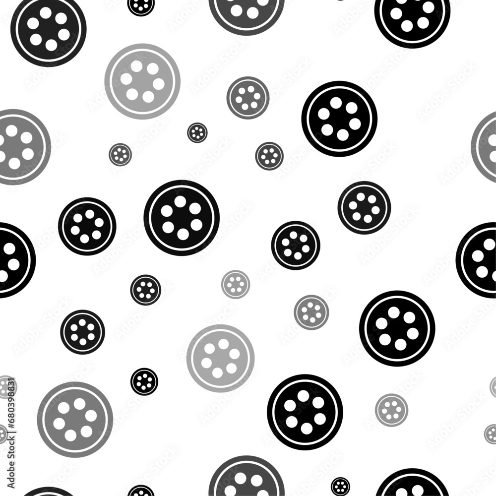 Poster seamless vector pattern with optic cable symbols, creating a creative monochrome background with rot