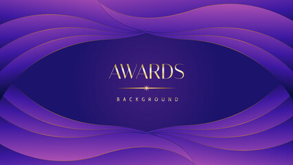 Pink blue purple golden royal awards graphics background. Lines growing elegant shine spark. Luxury premium corporate abstract design template. Banner certificate dynamic shape.