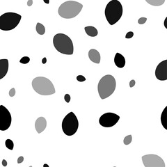 Seamless vector pattern with oval symbols, creating a creative monochrome background with rotated elements. Vector illustration on white background