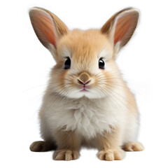 Obraz premium Cute rabbit Bunny isolated cutout on transparent background. for Easter day, presentation. banner, poster, card, t shirt, sticker.