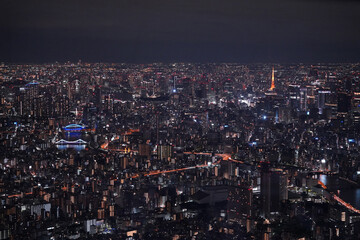 Tokyo's night view from sky tree
