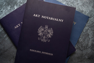 Notarial act, instrument or writing in Poland. Written document signed by a notary public. Akt...