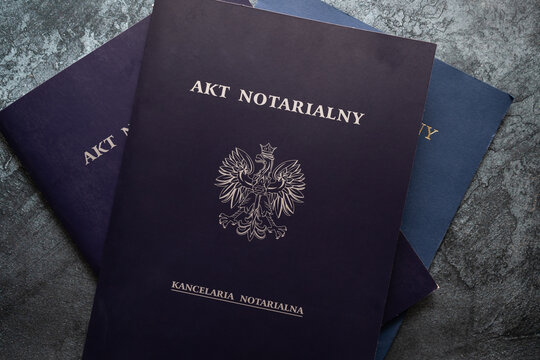 Notarial act, instrument or writing in Poland. Written document signed by a notary public. Akt notarialny in Polish language, means Notarial act, Kancelaria notarialna is Notary office.