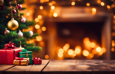Fototapeta na wymiar christmas tree with presents, christmas tree with gifts, christmas tree and gifts