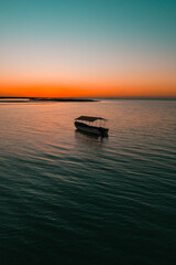 Stunning sunrise view over the Indian Ocean at Bar Al Hikman in Oman 