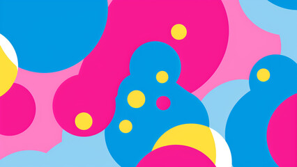 Fototapeta na wymiar Bubblegum Pink and Sky Blue Retro Pop Art Pattern Vibrant