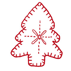 red Christmas tree Nordic style png