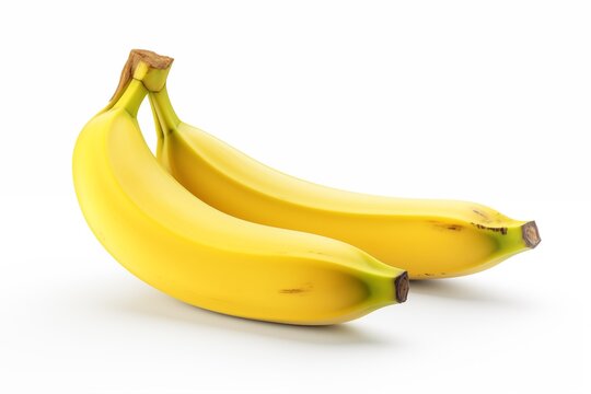 Bunch of bananas isolated on white background. Generated with AI