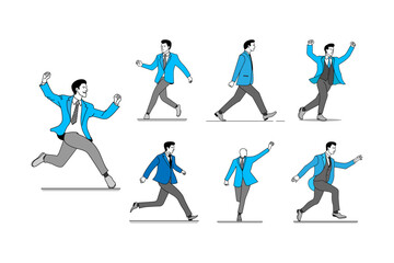 7 Different Professions Businessman.