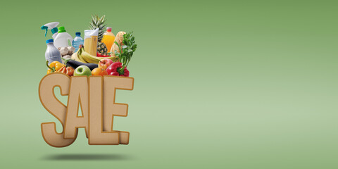 Grocery items on sale advertisement