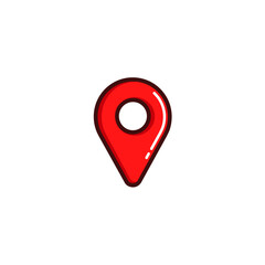 Location map pin GPS pointer icon Vector Illustration