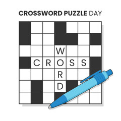 Vector graphic of national crossword puzzle day