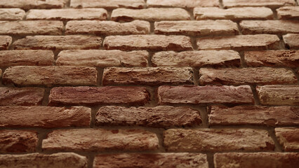 Closeup shot of old brick wall interior design