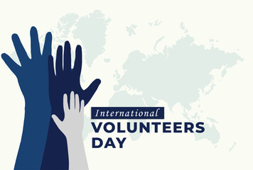 Awesome vector international volunteer day
