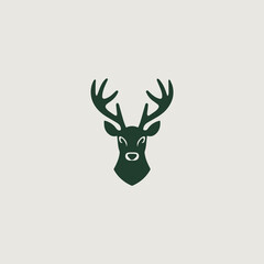 鹿をシンボリックに用いたロゴのベクター画像 - obrazy, fototapety, plakaty