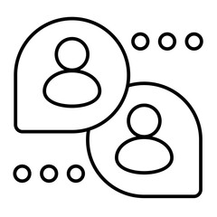 Communication line icon illustration vector graphic