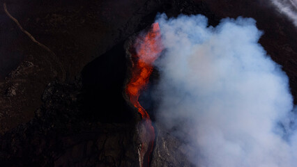 Fototapeta na wymiar Volcano Eruption 2023 Litli-Hrútur, Iceland