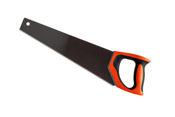 saw construction tool for work, isolated on white background