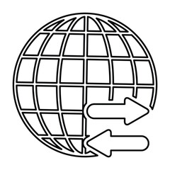 Export Import Icon In Outline Style