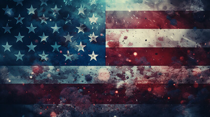 Grunge_style_American_flag_background