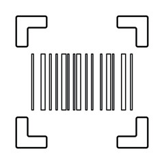 Bar Code Scanner Icon In Outline Style