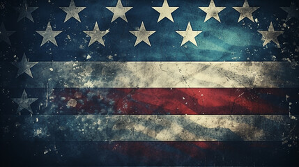 Grunge_style_American_flag_background