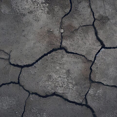 Cracked and weathered concrete texture Close-up Gray tones Ideal for creating an urban or gritty design