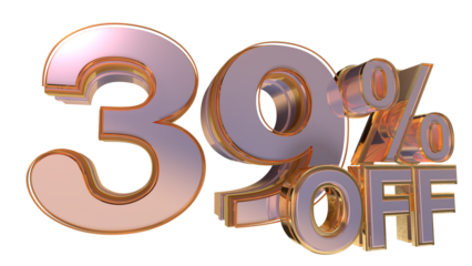 Gold 3d number 39%