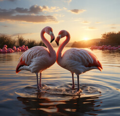 Fototapeta premium Flamingos Paar