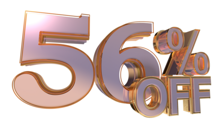 Gold 3d number 56%