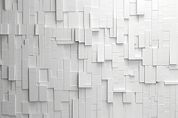Abstract white geometric background, 3d rendering. Computer digital drawing.    