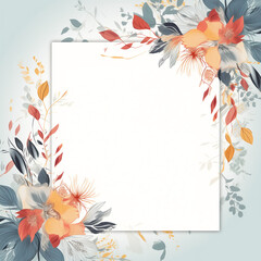 Wedding abstract background, Blank Wedding invitation card set with floral flower, card, background,