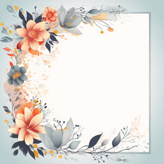 Wedding abstract background, Blank Wedding invitation card set with floral flower, card, background,