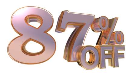 Gold 3d number 87%