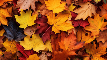 Naklejka na ściany i meble Autumn Leaves Falling