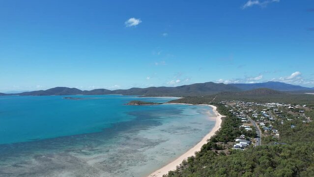 Aerial footage of Hydeaway Bay Queensland Australia