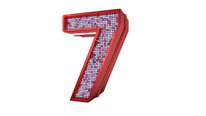 Creative 3d number 7