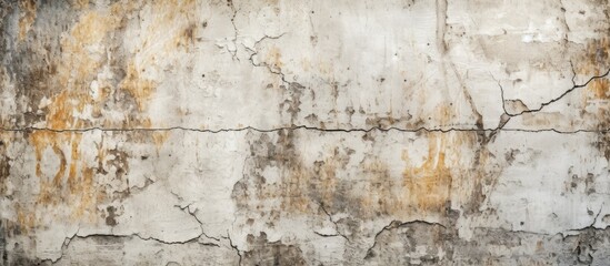 The old concrete wall displayed an abstract pattern, with a grunge texture adding depth to the surface, showcasing the constructions history and the materials raw beauty. The stuccoed structure stood