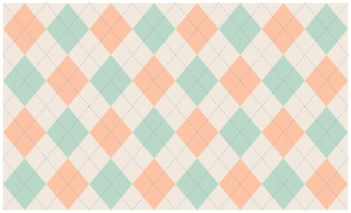 アーガイル 背景 夏 オレンジ グリーン