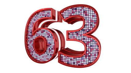 Creative 3d number 63