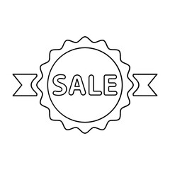 Sale Tag Icon In Outline Style