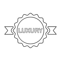 Luxury Label Icon In Outline Style